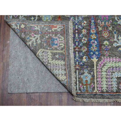 Transitional Wool Hand Knotted Rug Grey No Border 6.0X8.10 -O055105