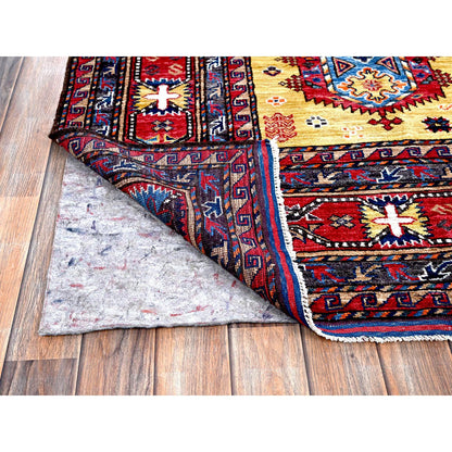 Kazak Wool Hand Knotted Rug Yellow 8.3x9.8 -O0551