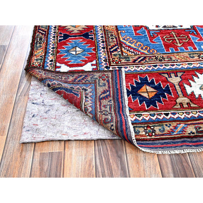 Kazak Wool Hand Knotted Rug Blue 8.1x9.10 -O0552
