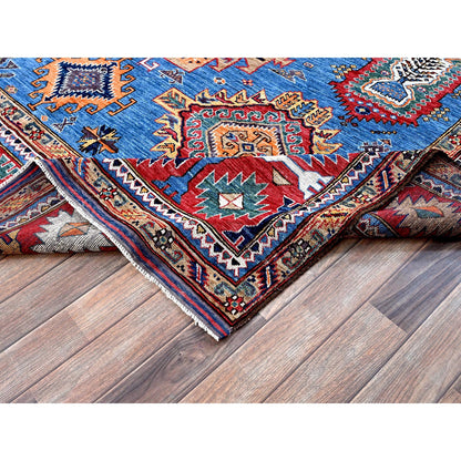 Kazak Wool Hand Knotted Rug Blue 8.1x9.10 -O0552