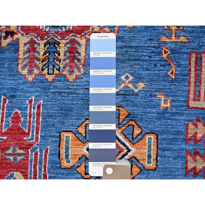 Kazak Wool Hand Knotted Rug Blue 8.1x9.10 -O0552