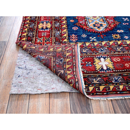 Kazak Wool Hand Knotted Rug Blue 8.5x9.8 -O0553