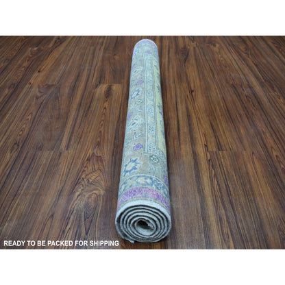 Kazak Wool Hand Knotted Rug Yellow Gray 3.3X4.8 -O055407