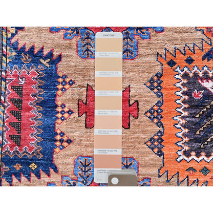 Kazak Wool Hand Knotted Rug Beige 8.1x9.7 -O0554