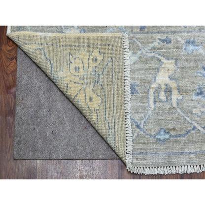 Oushak And Peshawar Wool Hand Knotted Rug Grey Gray 8.4X9.9 -O055520