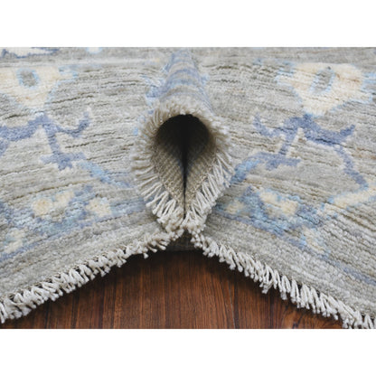 Oushak And Peshawar Wool Hand Knotted Rug Grey Gray 8.4X9.9 -O055520