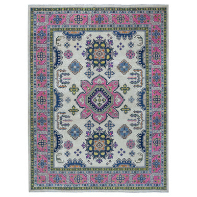Kazak Wool Hand Knotted Rug Pink Pink 8.10X11.6 -O055538