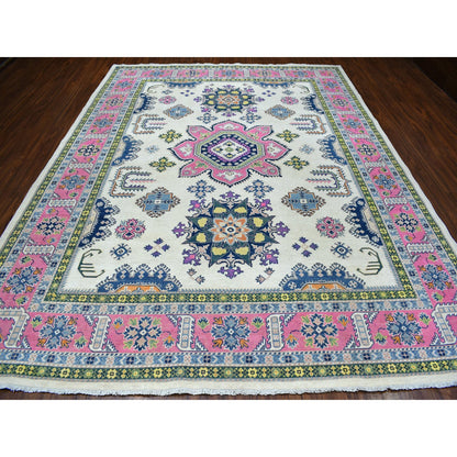 Kazak Wool Hand Knotted Rug Pink Pink 8.10X11.6 -O055538