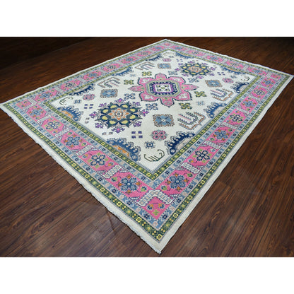 Kazak Wool Hand Knotted Rug Pink Pink 8.10X11.6 -O055538