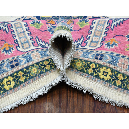 Kazak Wool Hand Knotted Rug Pink Pink 8.10X11.6 -O055538