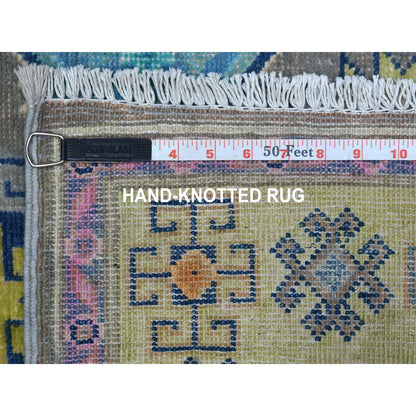 Kazak Wool Hand Knotted Rug Grey Green 3.2X4.9 -O055545