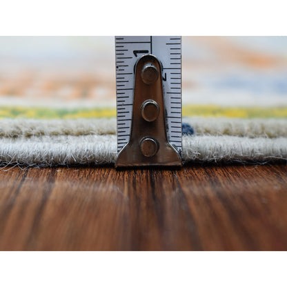Kazak Wool Hand Knotted Rug Grey Ivory 3.1X4.10 -O055550