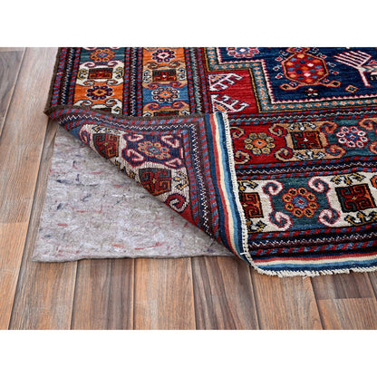 Kazak Wool Hand Knotted Rug Blue 8.4x9.6 -O0555