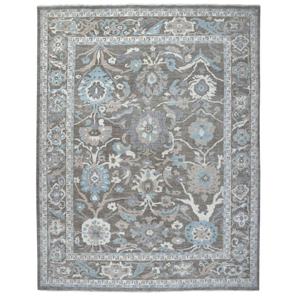 Oushak And Peshawar Wool Hand Knotted Rug Brown Brown 11.9X14.5 -O055606