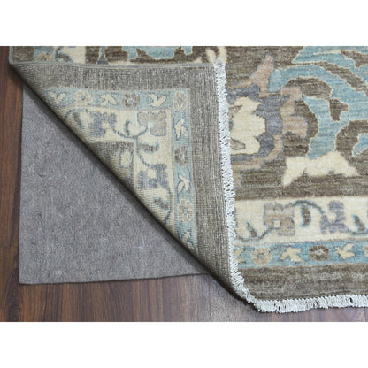 Oushak And Peshawar Wool Hand Knotted Rug Brown Brown 11.9X14.5 -O055606