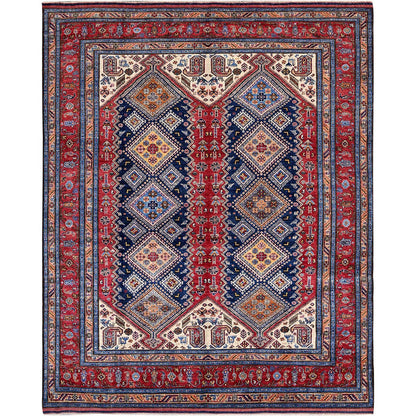 Kazak Wool Hand Knotted Rug Red 8.3x9.11 -O0556