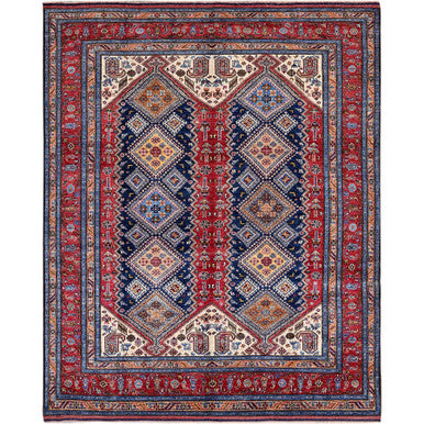 Kazak Wool Hand Knotted Rug Red 8.3x9.11 -O0556