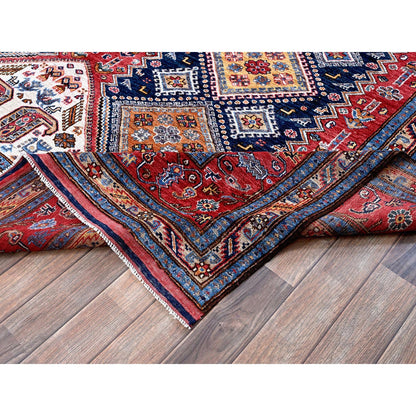 Kazak Wool Hand Knotted Rug Red 8.3x9.11 -O0556