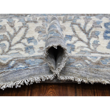 Oushak And Peshawar Wool Hand Knotted Rug Grey Ivory 12.0X12.0 -O055710