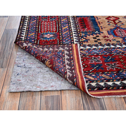 Kazak Wool Hand Knotted Rug Beige 8.3x9.9 -O0557