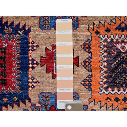 Kazak Wool Hand Knotted Rug Beige 8.3x9.9 -O0557