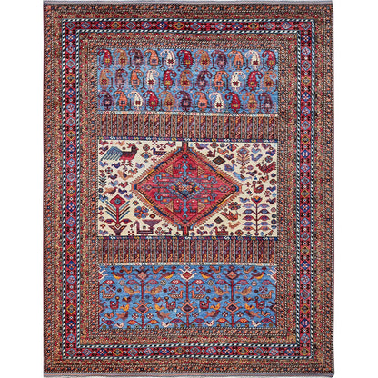 Kazak Wool Hand Knotted Rug Ivory 8.6x10.8 -O0559