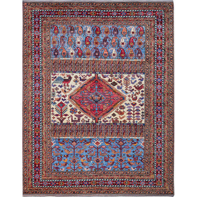 Kazak Wool Hand Knotted Rug Ivory 8.6x10.8 -O0559