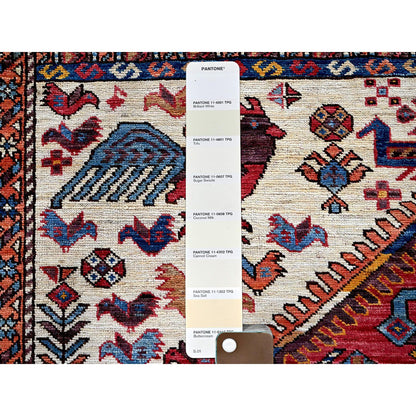 Kazak Wool Hand Knotted Rug Ivory 8.6x10.8 -O0559