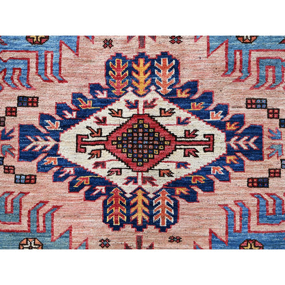 Kazak Wool Hand Knotted Rug Orange 8.3x10.6 -O0560