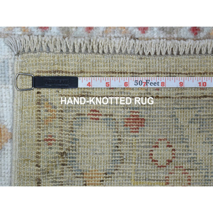 Oushak And Peshawar Wool Hand Knotted Rug Grey Gray 2.10X17.3 -O056120