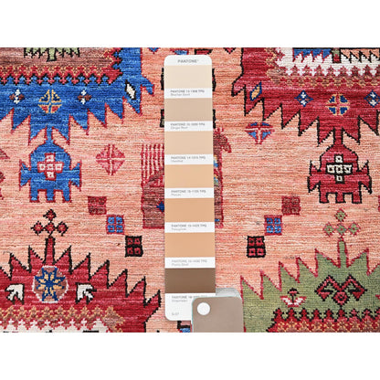 Kazak Wool Hand Knotted Rug Brown 6.7x9.7 -O0561