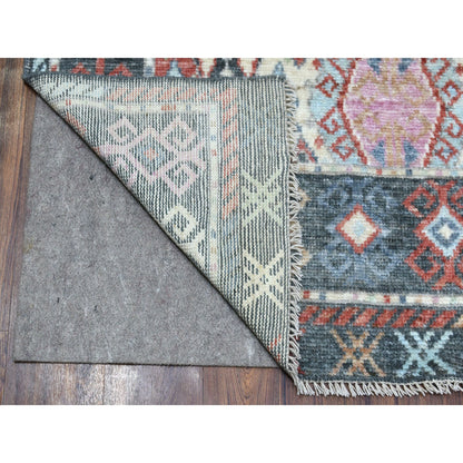Tribal & Geometric Wool Hand Knotted Rug Black Charcoal Black 6.1X9.2 -O056200