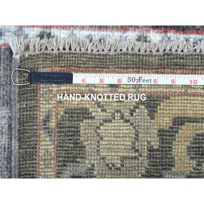Oushak And Peshawar Wool Hand Knotted Rug Black Charcoal Black 2.9X9.9 -O056225