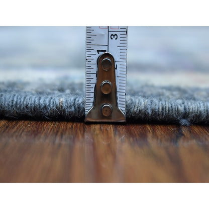 Oushak And Peshawar Wool Hand Knotted Rug Grey Charcoal Gray 6.4X8.9 -O056274