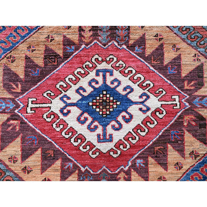 Kazak Wool Hand Knotted Rug Brown 6.1x8.4 -O0562
