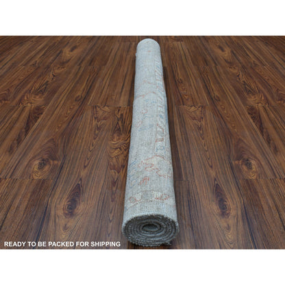 Oushak And Peshawar Wool Hand Knotted Rug Grey Gray 4.1X6.0 -O056360
