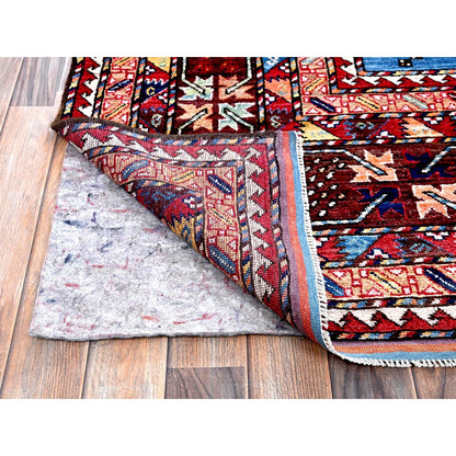 Kazak Wool Hand Knotted Rug Blue 10.1x13.4 -O0563