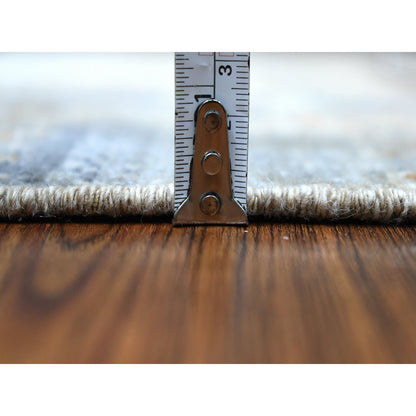 Tribal & Geometric Wool Hand Knotted Rug Brown No Border 4.0X5.10 -O056424