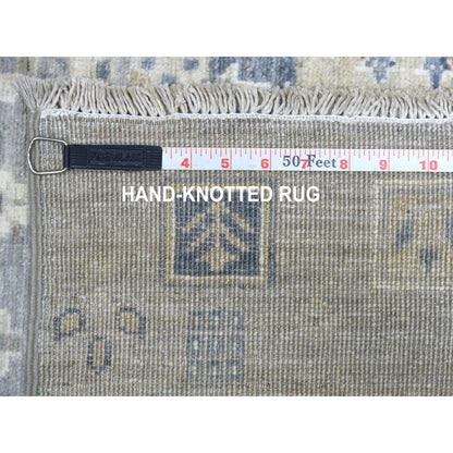 Tribal & Geometric Wool Hand Knotted Rug Brown No Border 4.0X6.0 -O056426