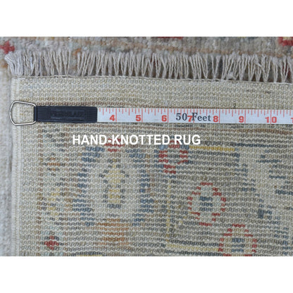 Oushak And Peshawar Wool Hand Knotted Rug Grey Gray 2.8X16.1 -O056477