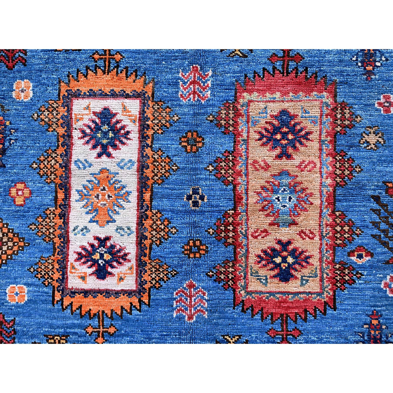 Kazak Wool Hand Knotted Rug Blue 9.9x10.4 -O0564