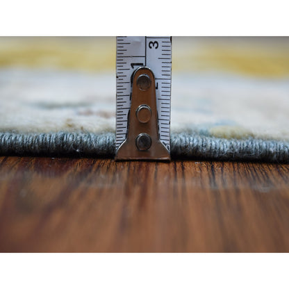 Tribal & Geometric Wool Hand Knotted Rug Grey No Border 2.7X9.6 -O056516