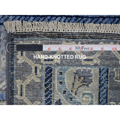 Kazak Wool Hand Knotted Rug Grey No Border 2.7X9.8 -O056520