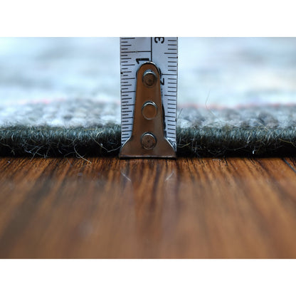 Oushak And Peshawar Wool Hand Knotted Rug Black Charcoal Black 2.10X9.10 -O056596