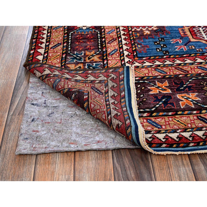 Kazak Wool Hand Knotted Rug Blue 8.3x9.6 -O0567