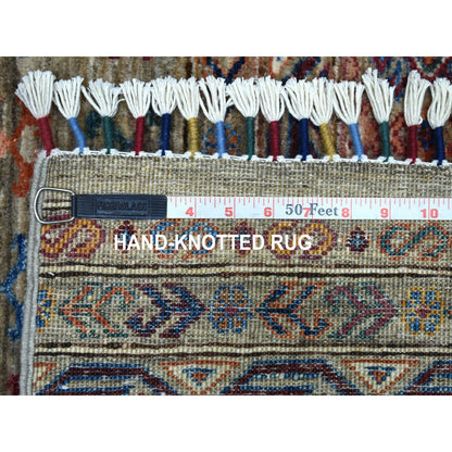 Kazak Wool Hand Knotted Rug Grey No Border 2.10X7.7 -O056828
