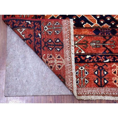 Tribal & Geometric Wool Hand Knotted Rug Red Red 5.3X6.6 -O056895