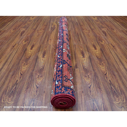 Tribal & Geometric Wool Hand Knotted Rug Red Red 5.3X6.6 -O056895