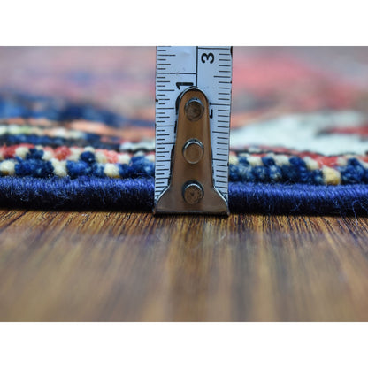 Tribal & Geometric Wool Hand Knotted Rug Red No Border 2.0X3.0 -O056961