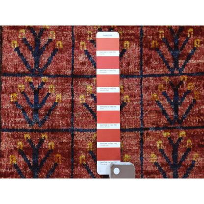 Tribal & Geometric Wool Hand Knotted Rug Red Red 2.0X2.10 -O056985